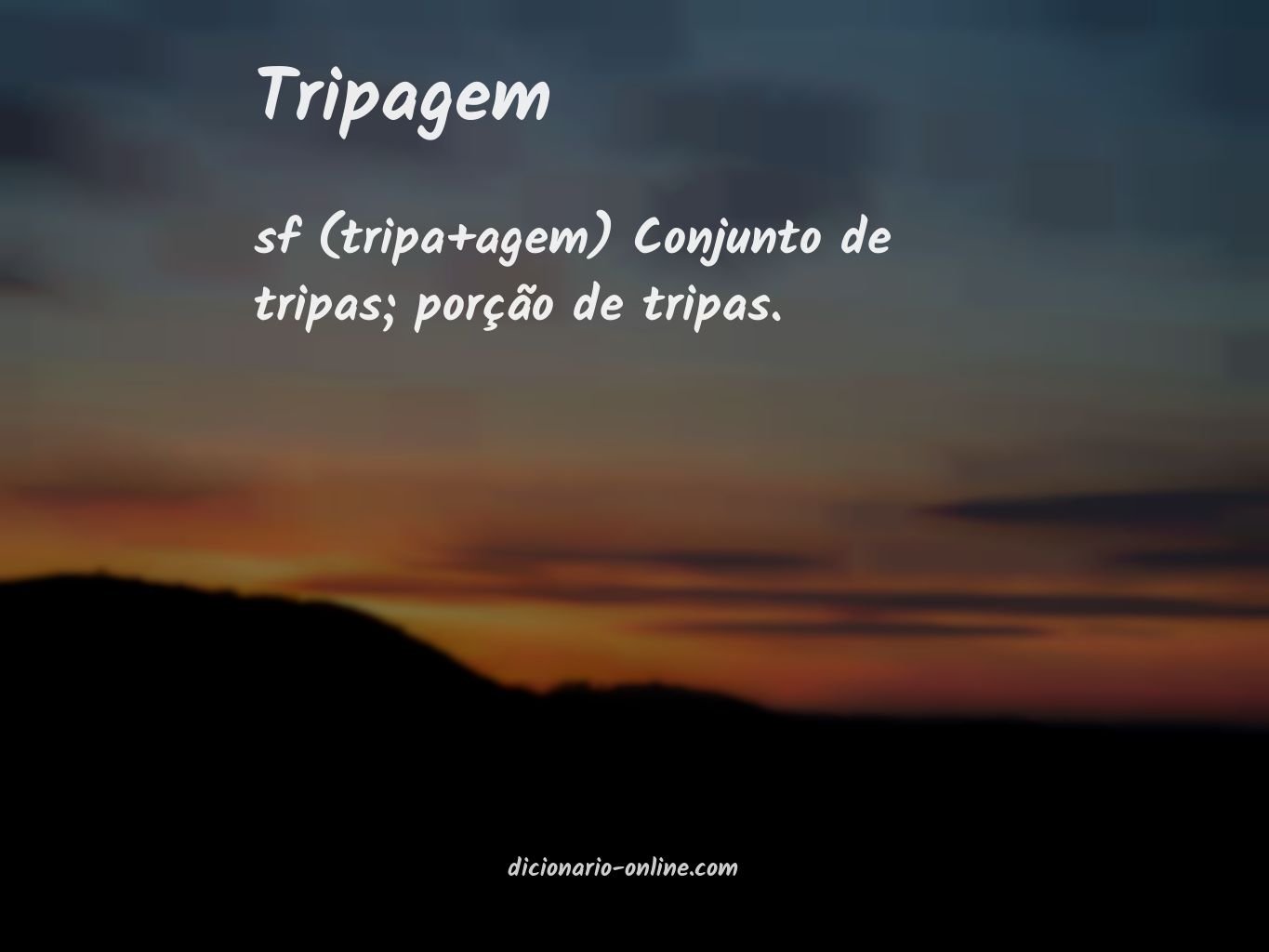 Significado de tripagem