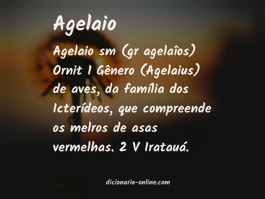 Significado de agelaio