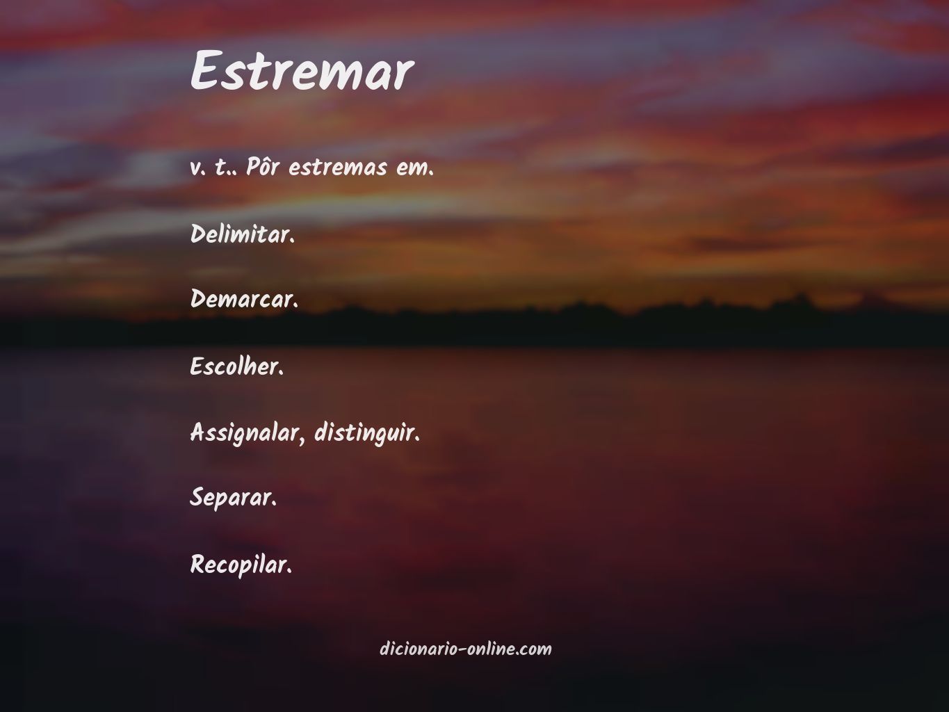 Significado de estremar