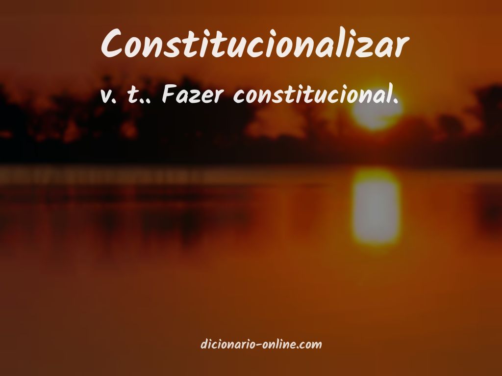 Significado de constitucionalizar