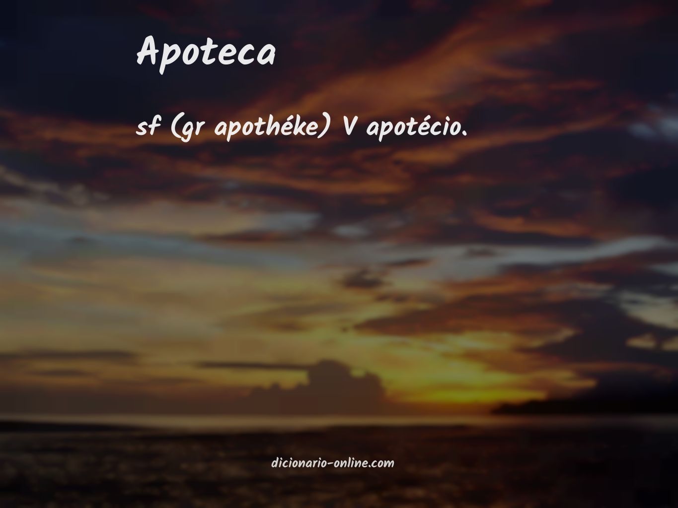 Significado de apoteca