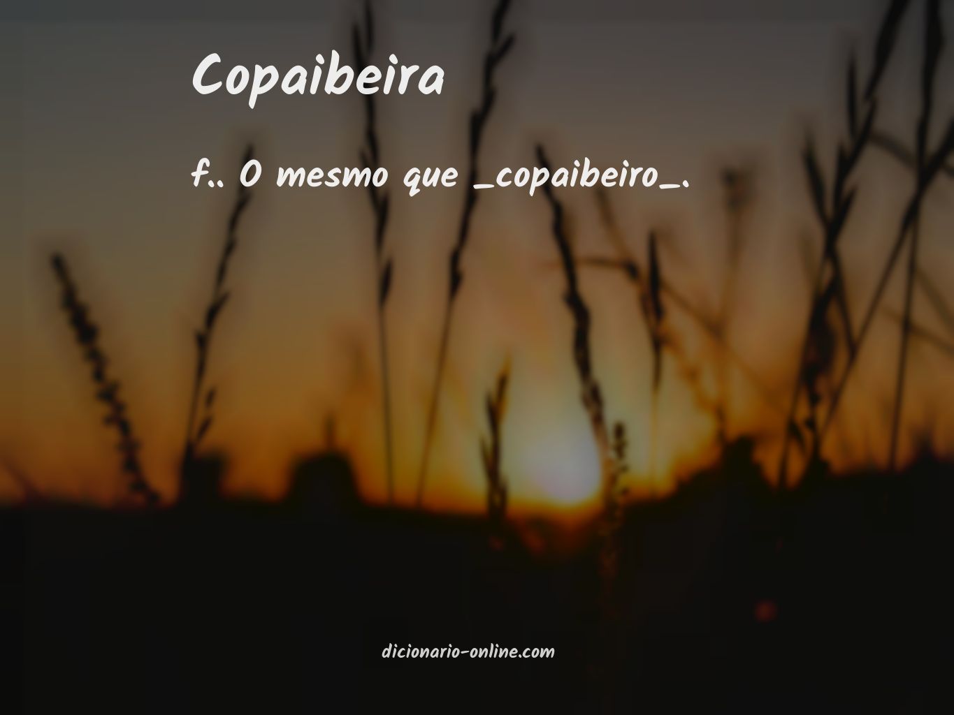 Significado de copaibeira