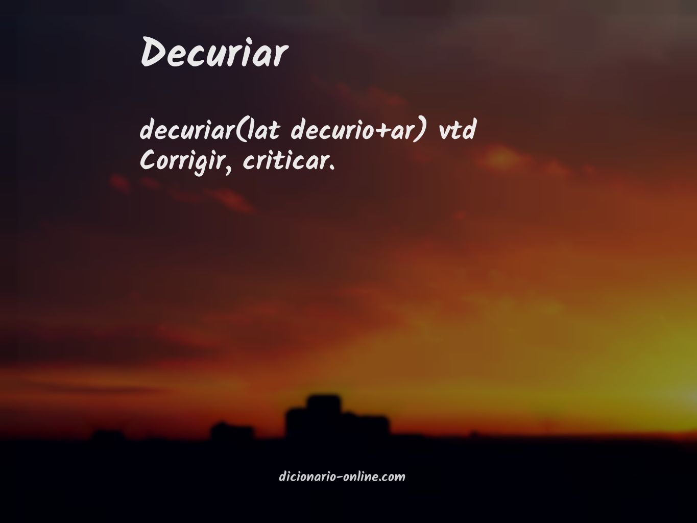 Significado de decuriar