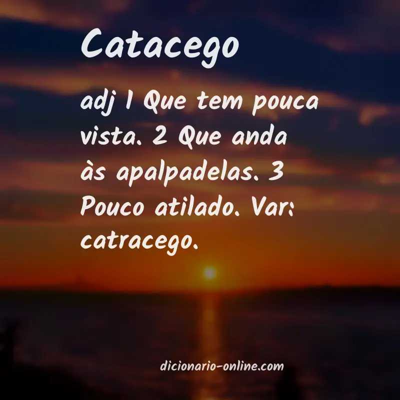 Significado de catacego