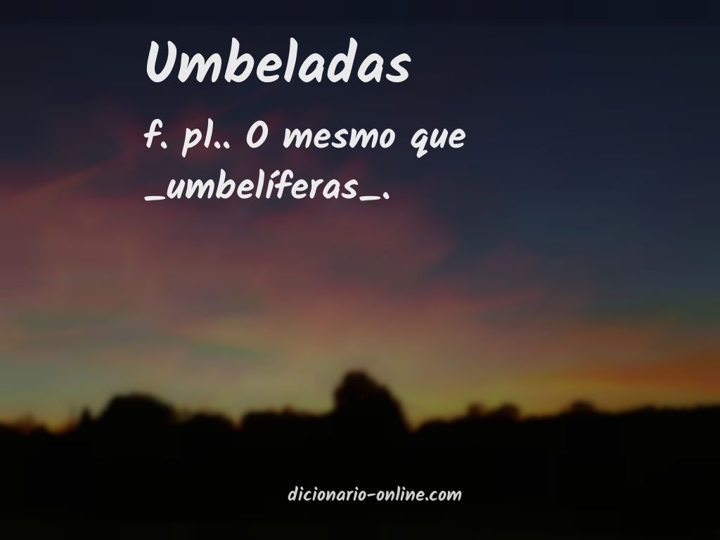 Significado de umbeladas