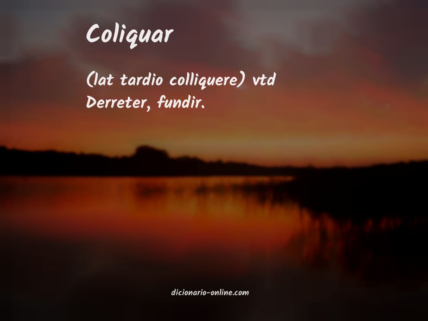 Significado de coliquar