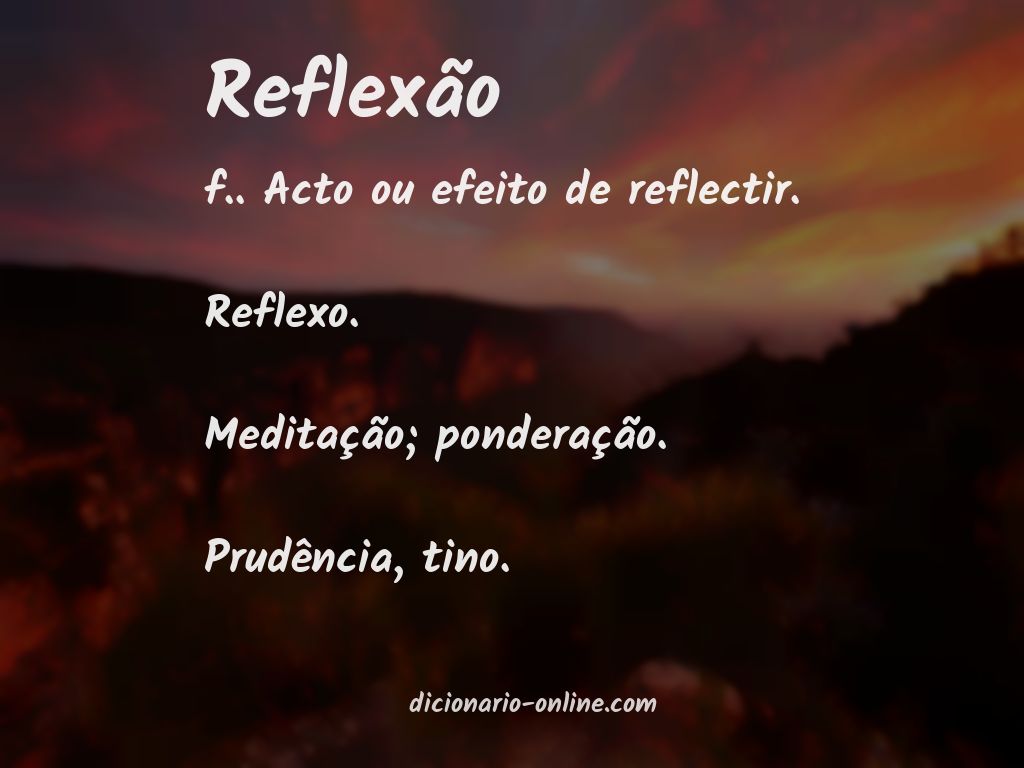 Significado de reflexão