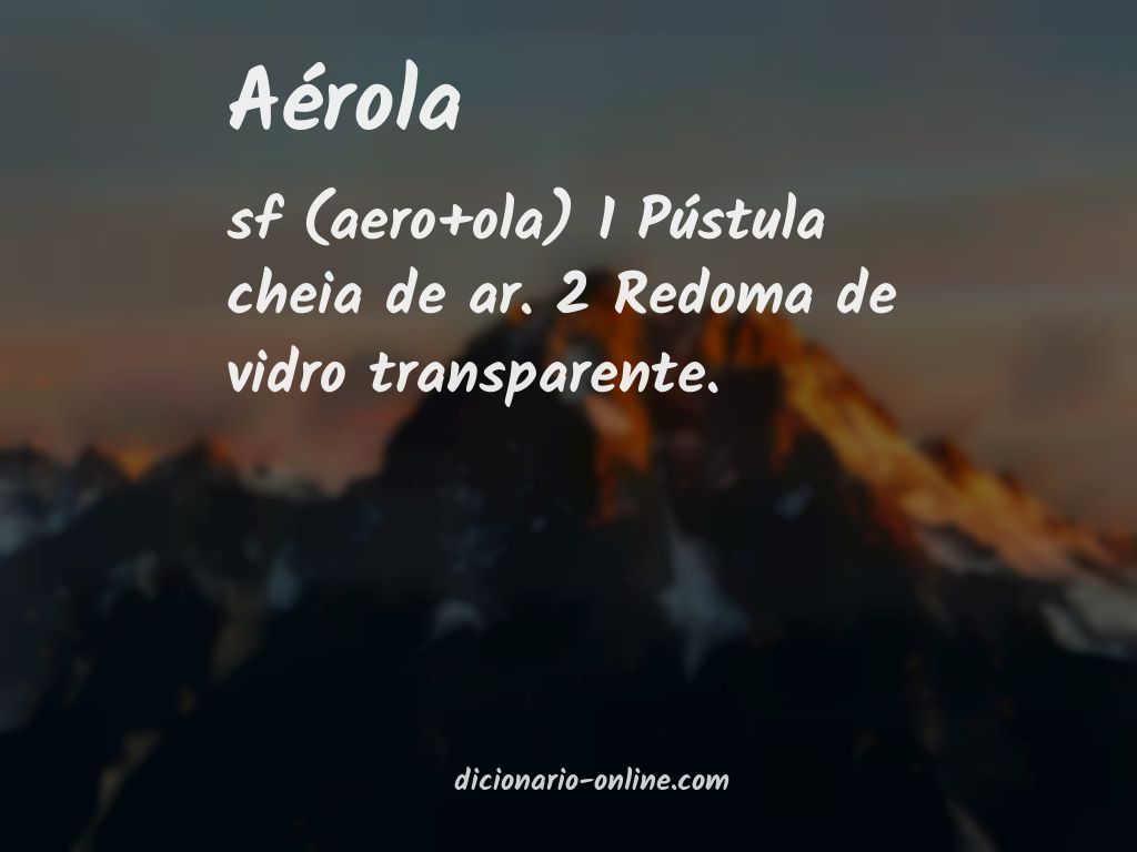 Significado de aérola