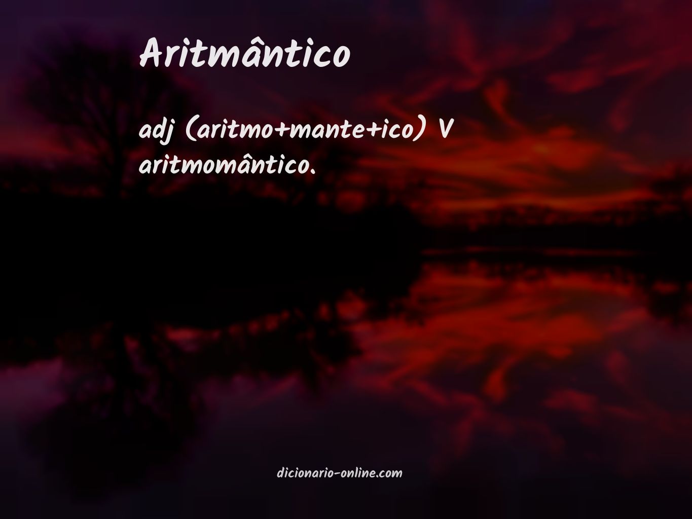 Significado de aritmântico