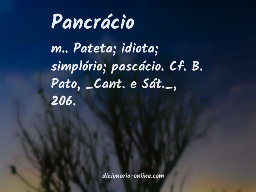 Significado de pancrácio