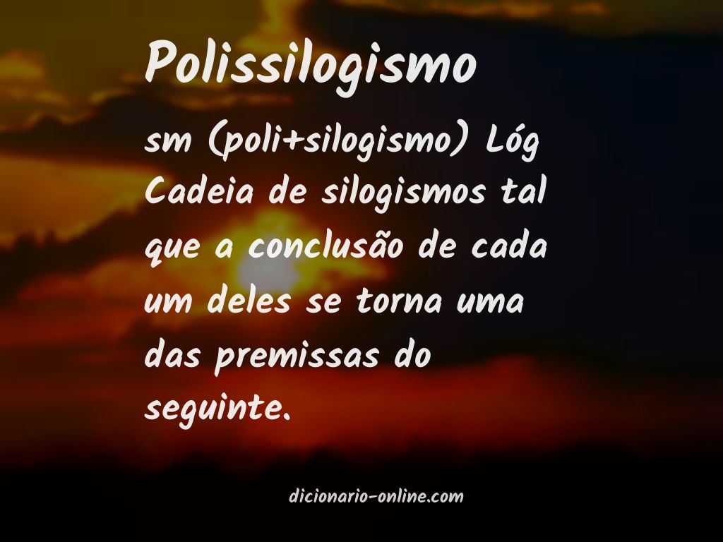 Significado de polissilogismo