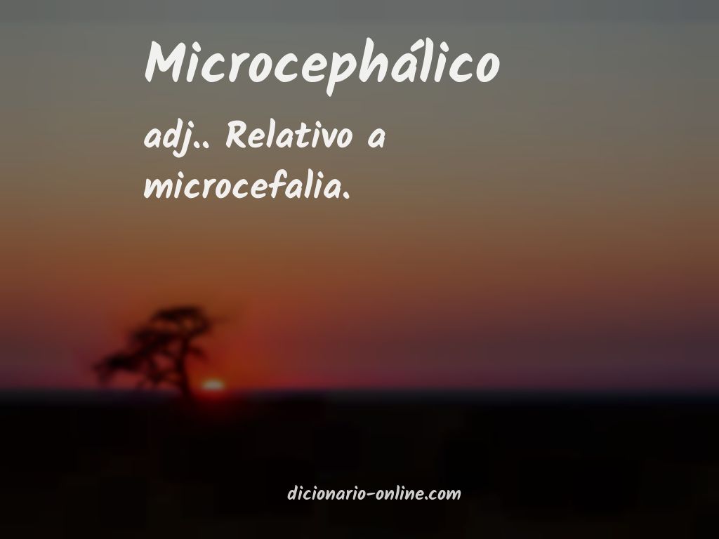 Significado de microcephálico