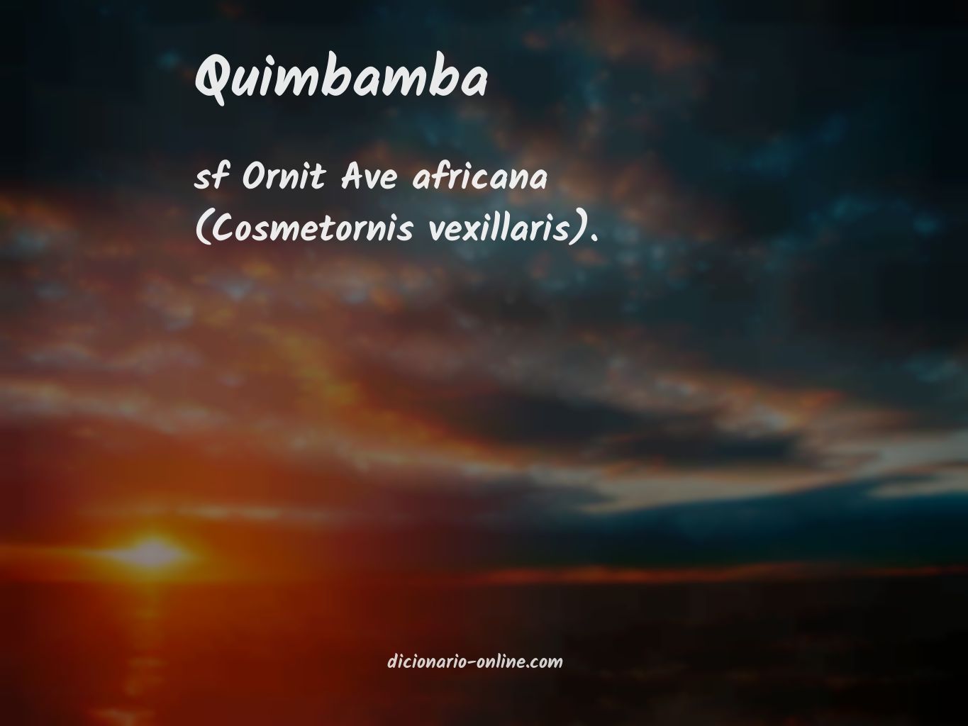 Significado de quimbamba