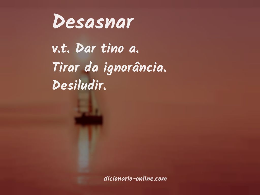 Significado de desasnar