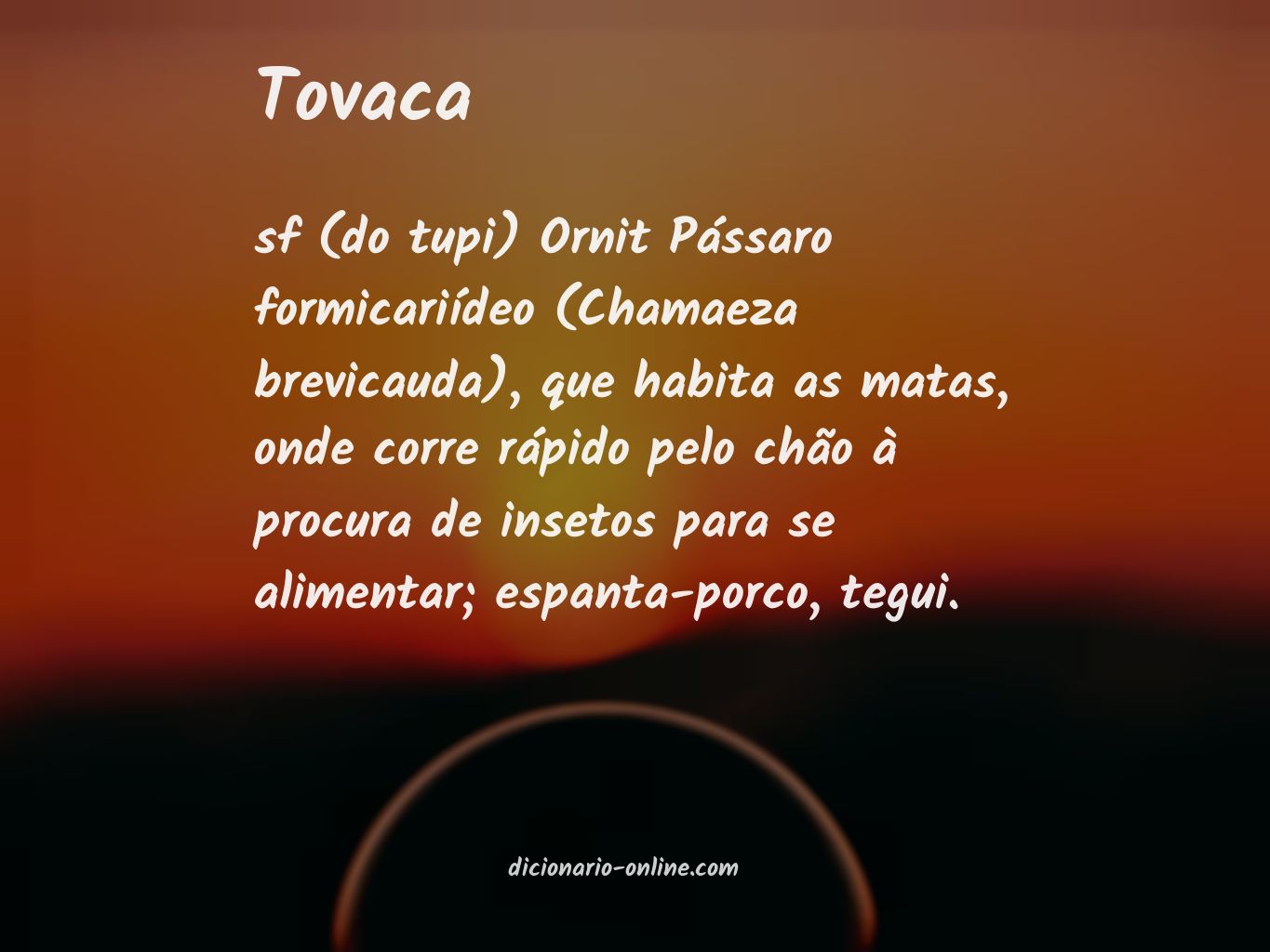 Significado de tovaca