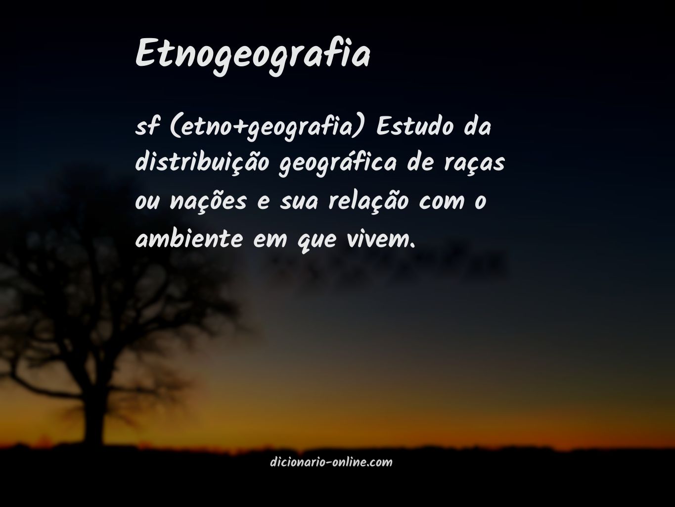 Significado de etnogeografia