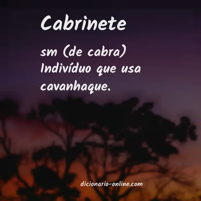 Significado de cabrinete