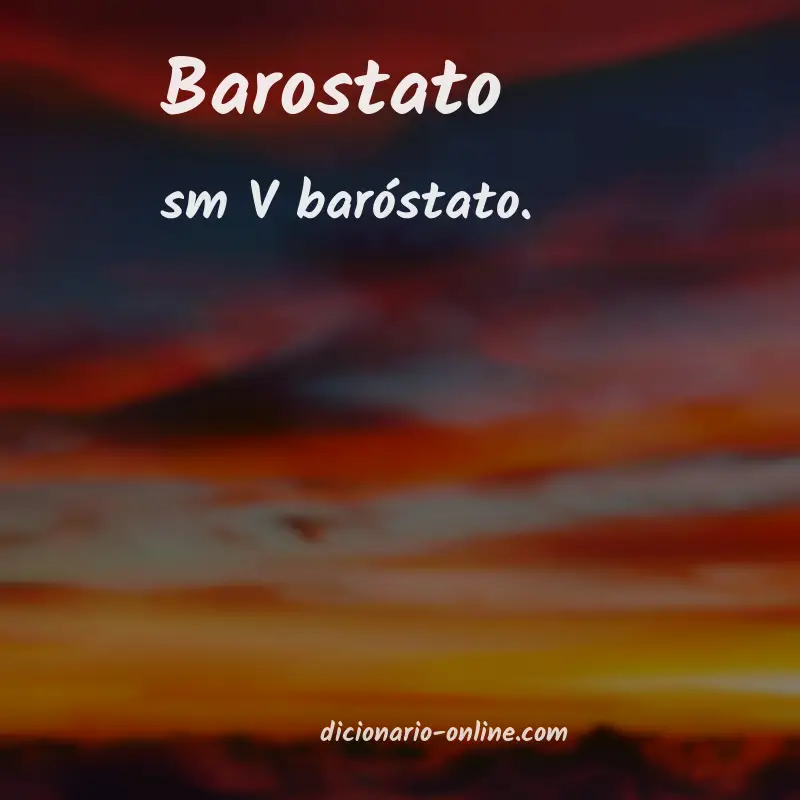 Significado de barostato