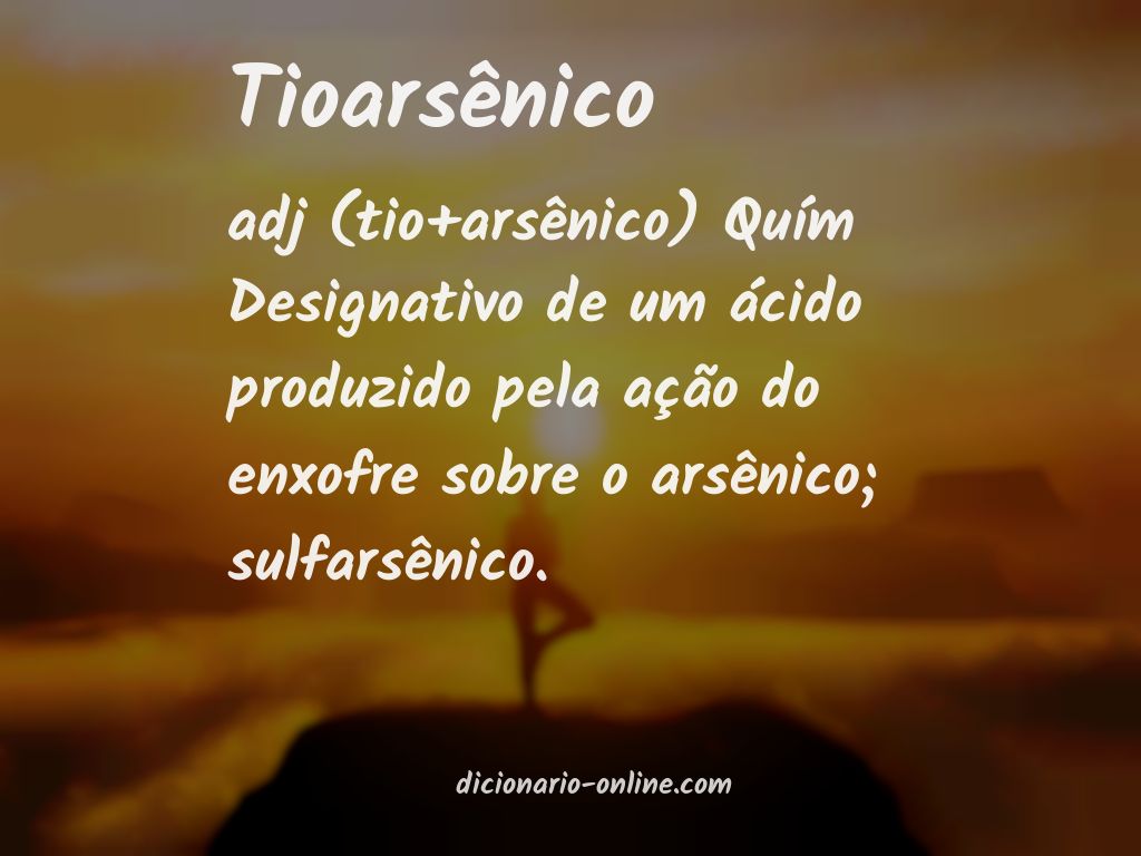 Significado de tioarsênico