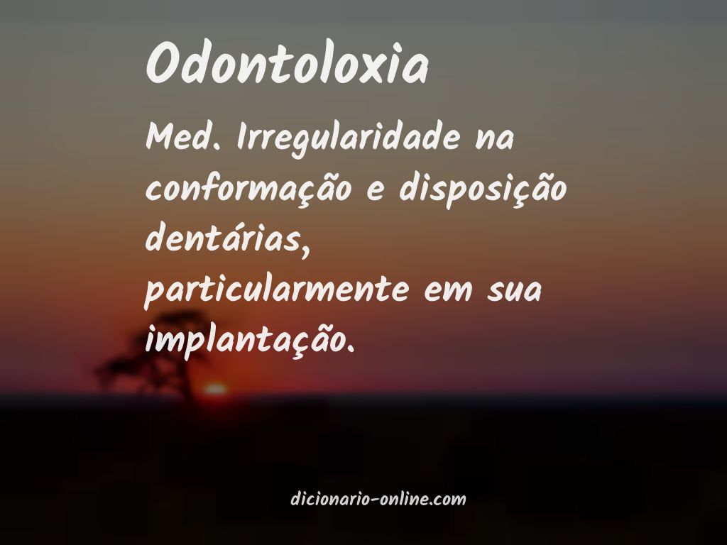 Significado de odontoloxia