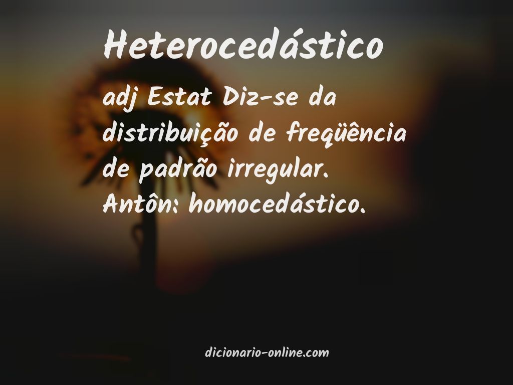 Significado de heterocedástico