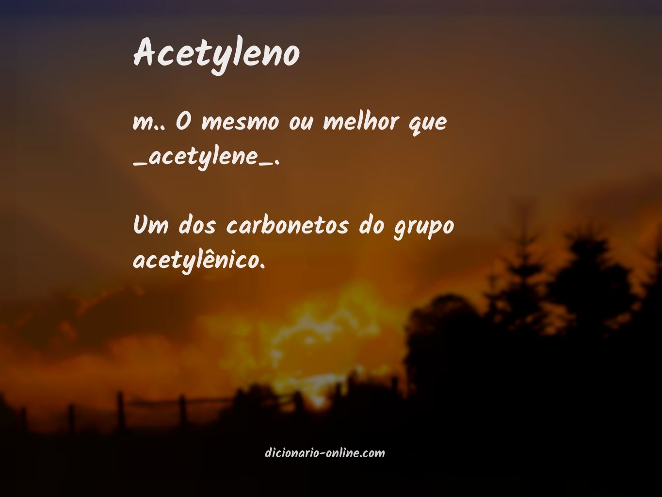 Significado de acetyleno