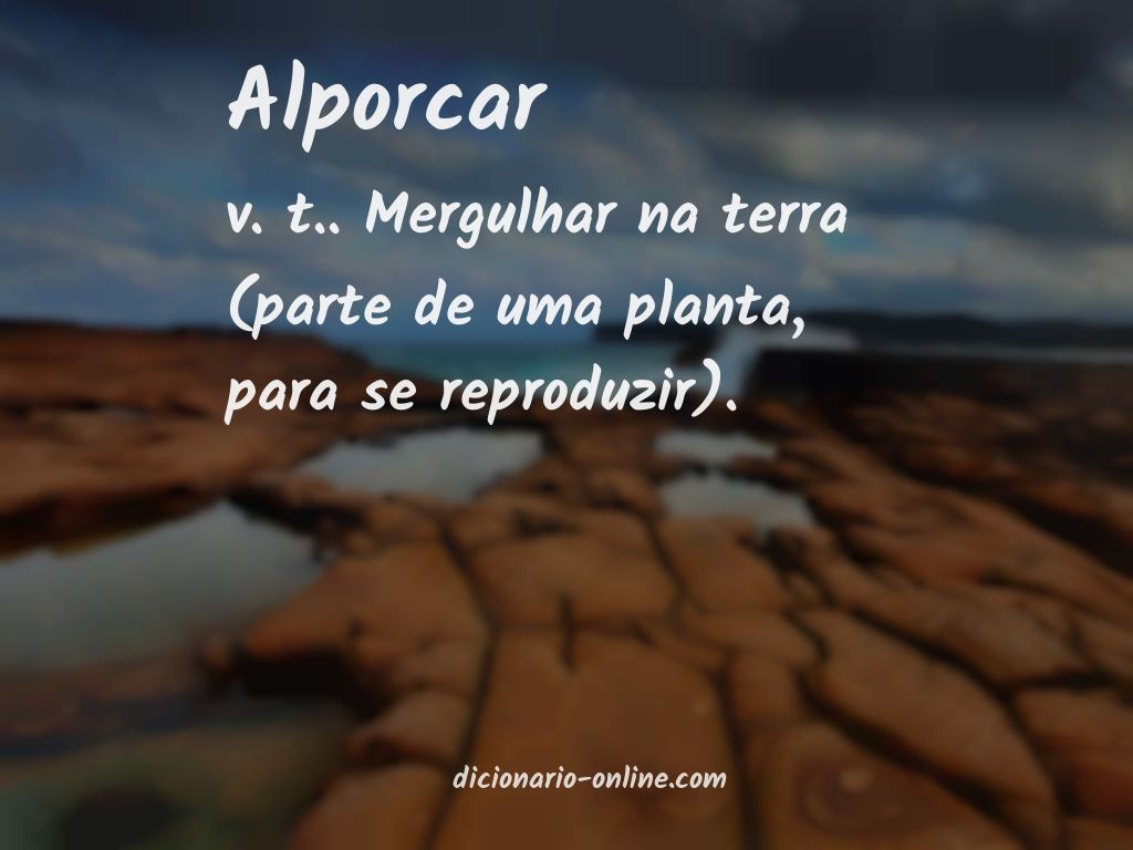 Significado de alporcar