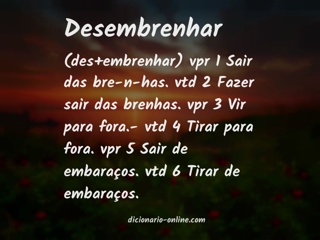 Significado de desembrenhar