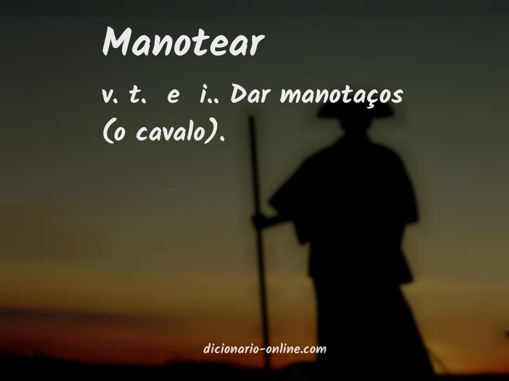 Significado de manotear