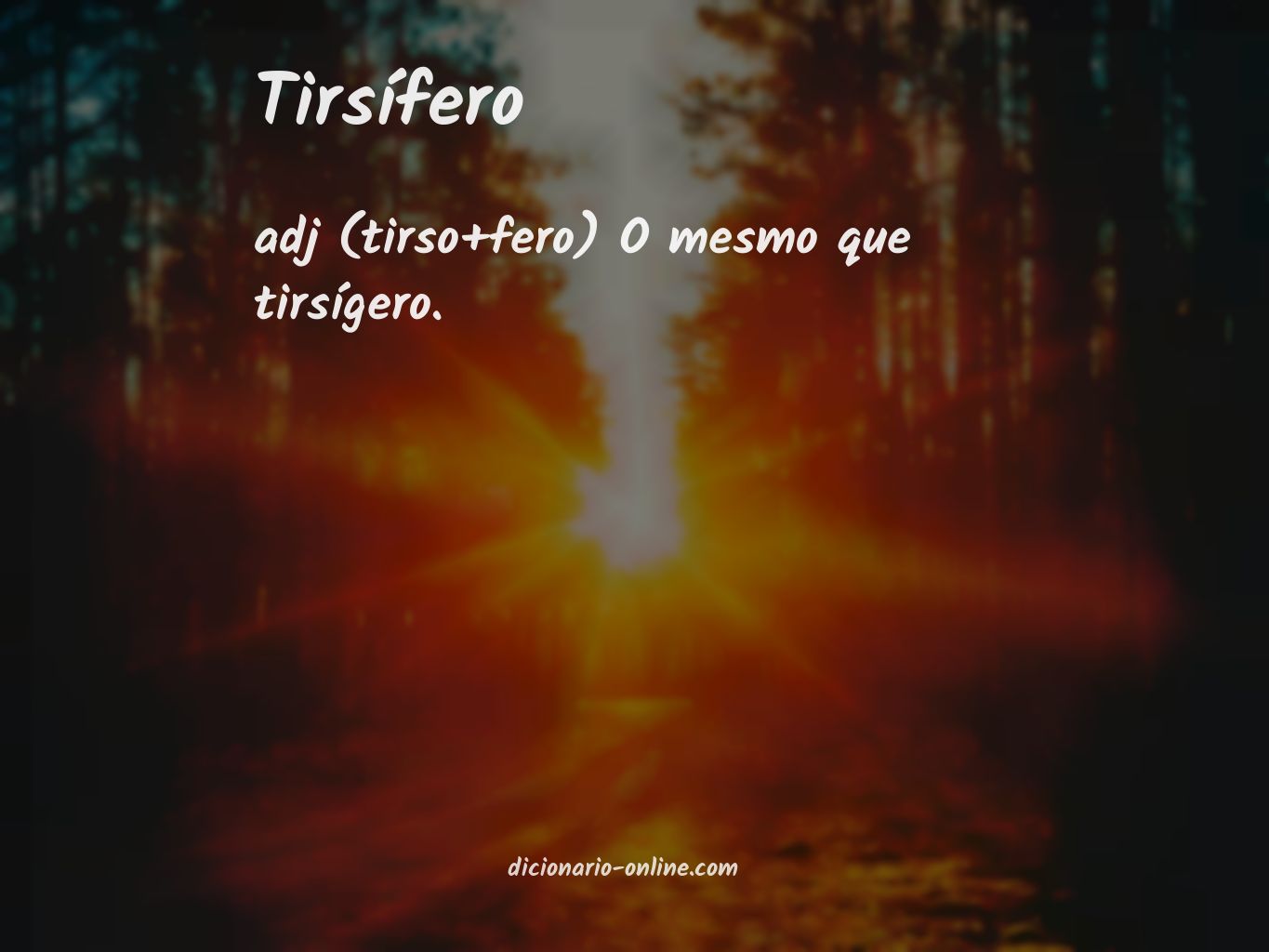 Significado de tirsífero