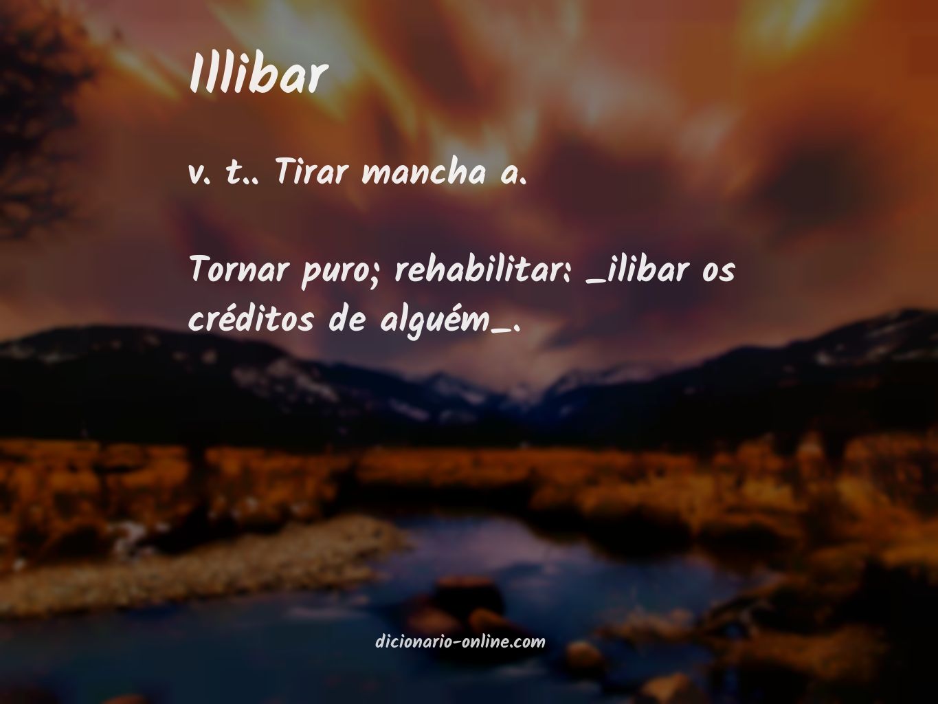 Significado de illibar