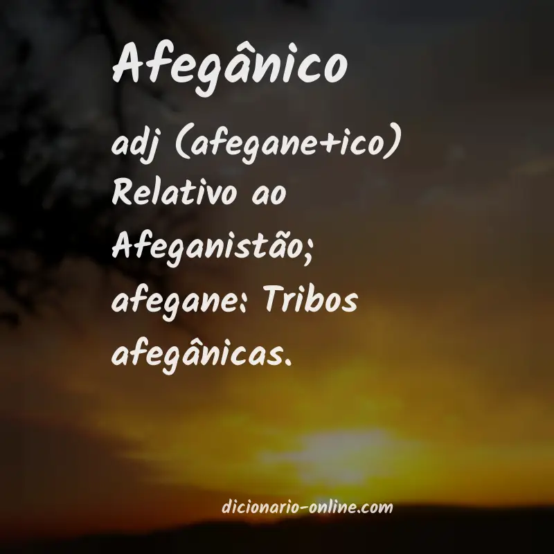 Significado de afegânico