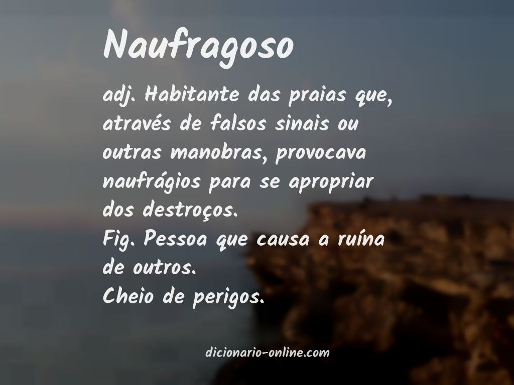 Significado de naufragoso