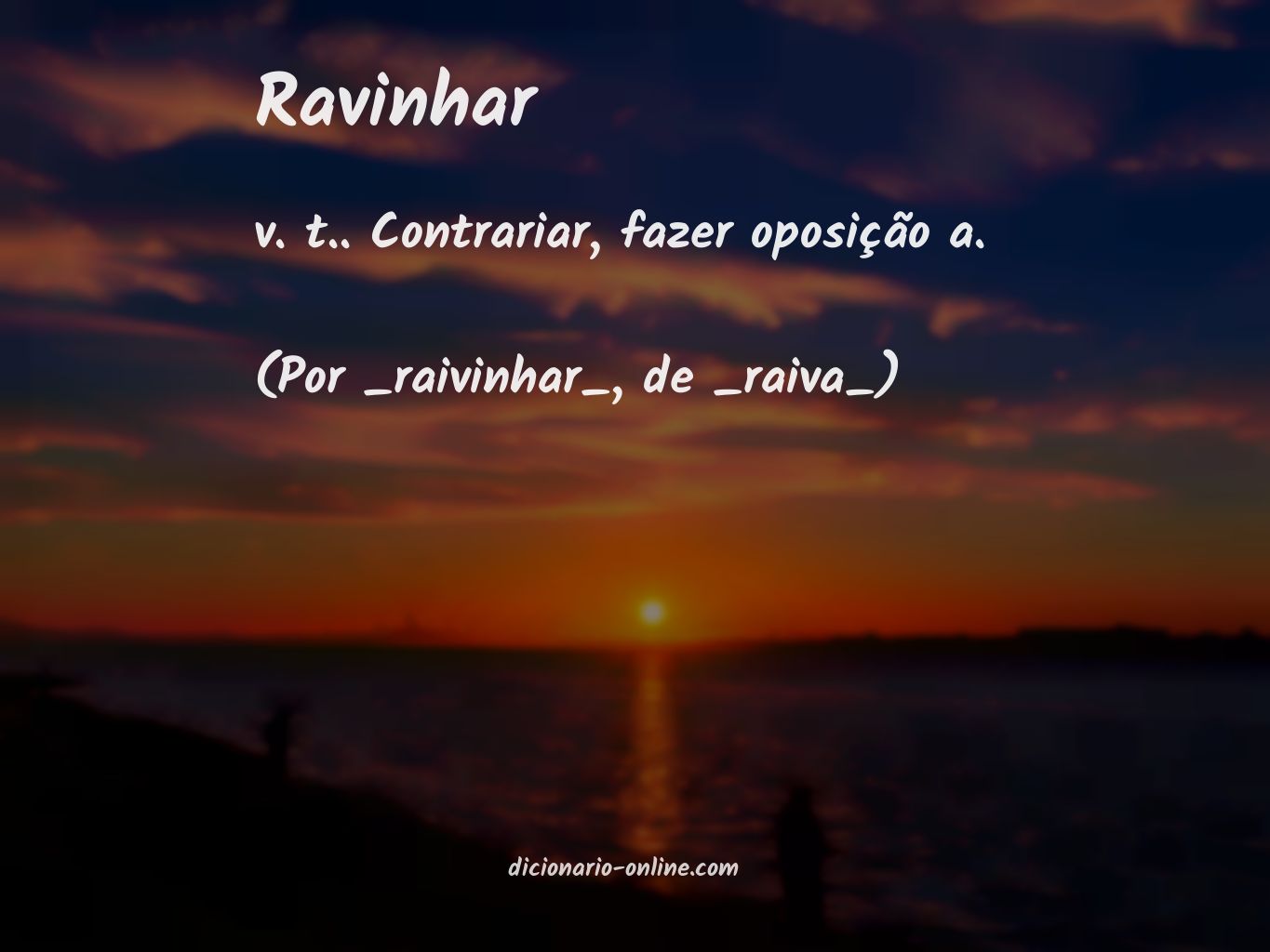 Significado de ravinhar