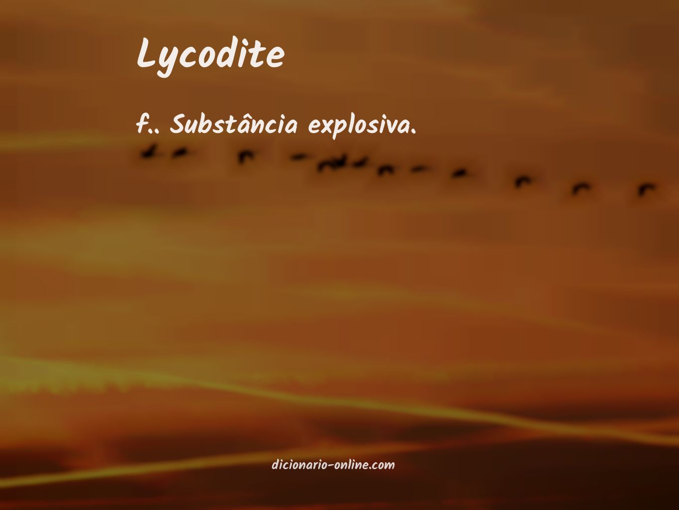 Significado de lycodite