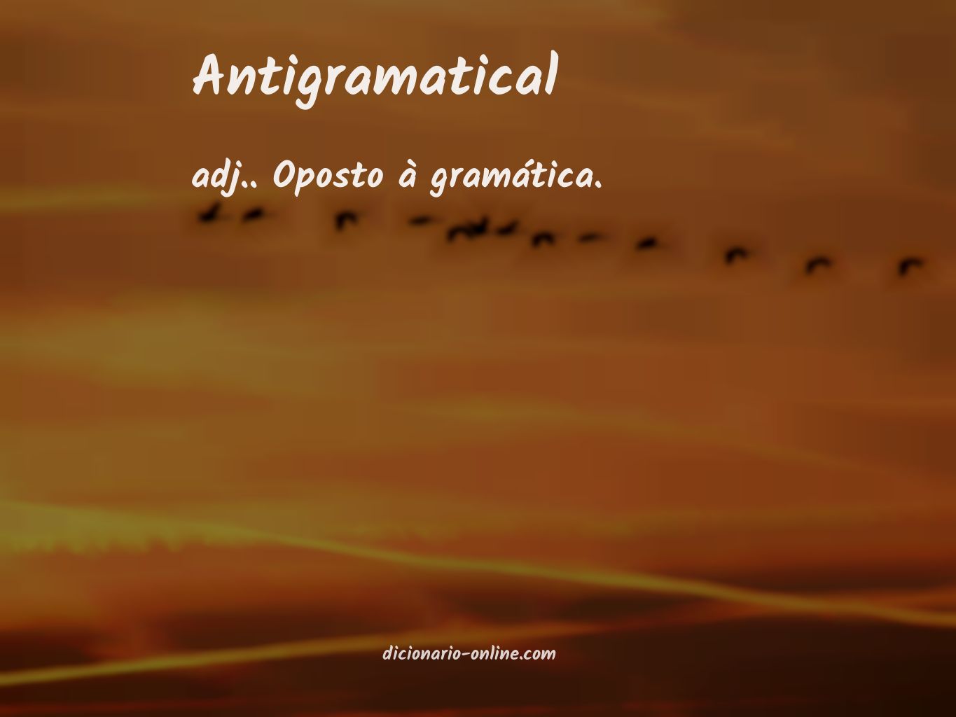 Significado de antigramatical