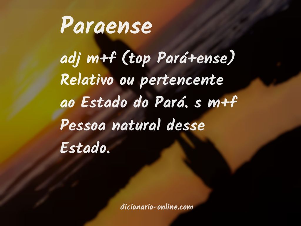 Significado de paraense