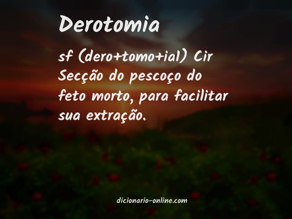 Significado de derotomia