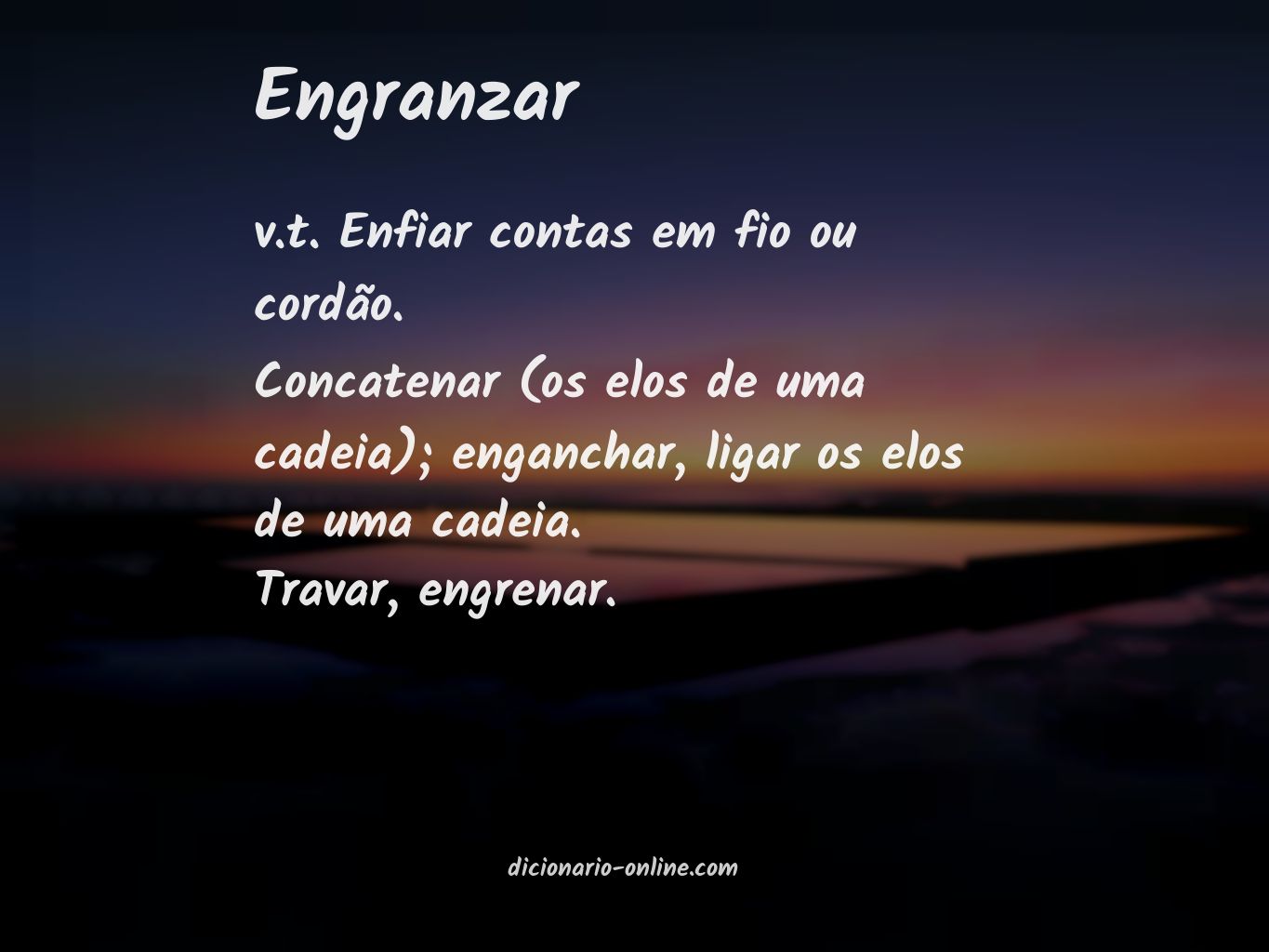 Significado de engranzar