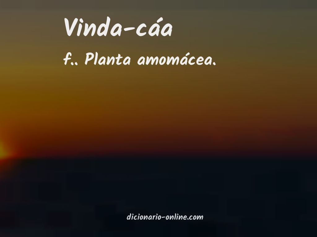 Significado de vinda-cáa