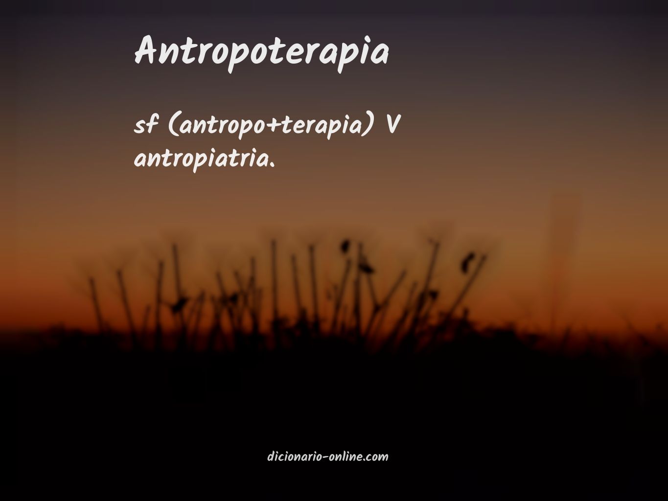 Significado de antropoterapia