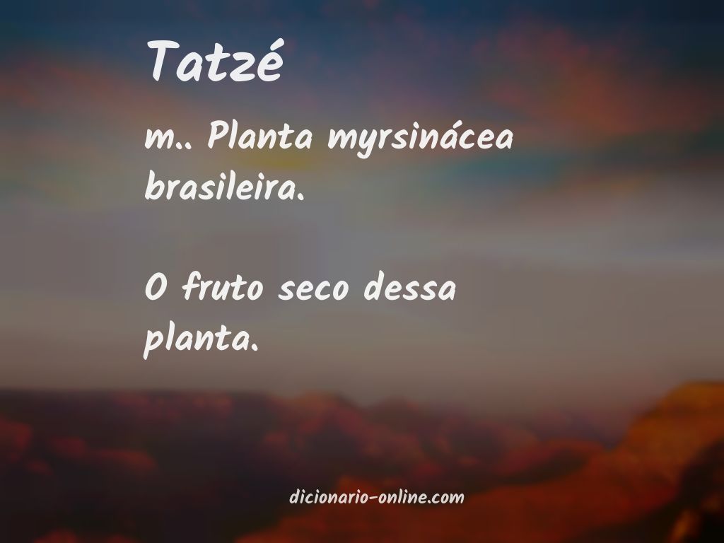 Significado de tatzé