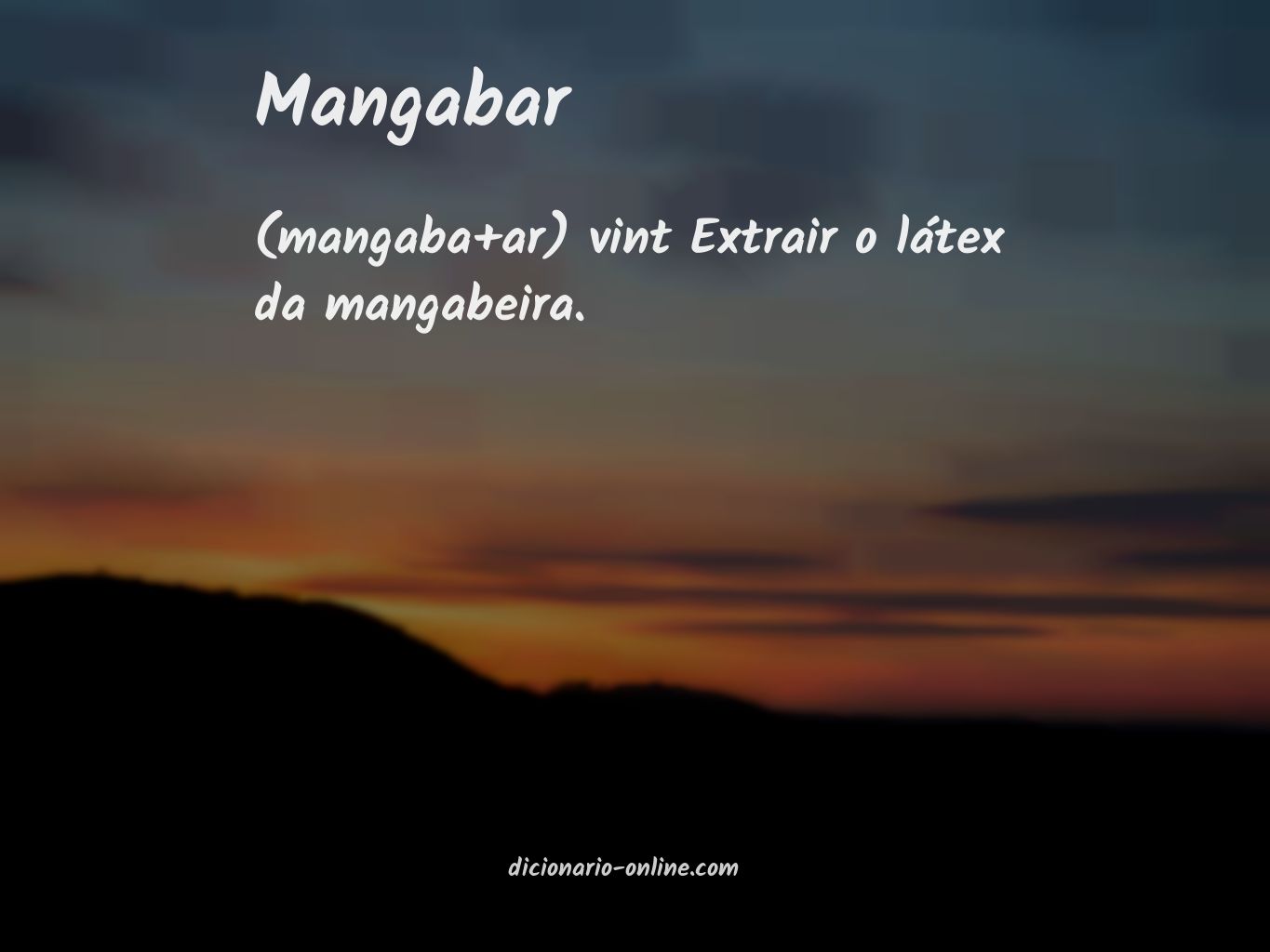 Significado de mangabar