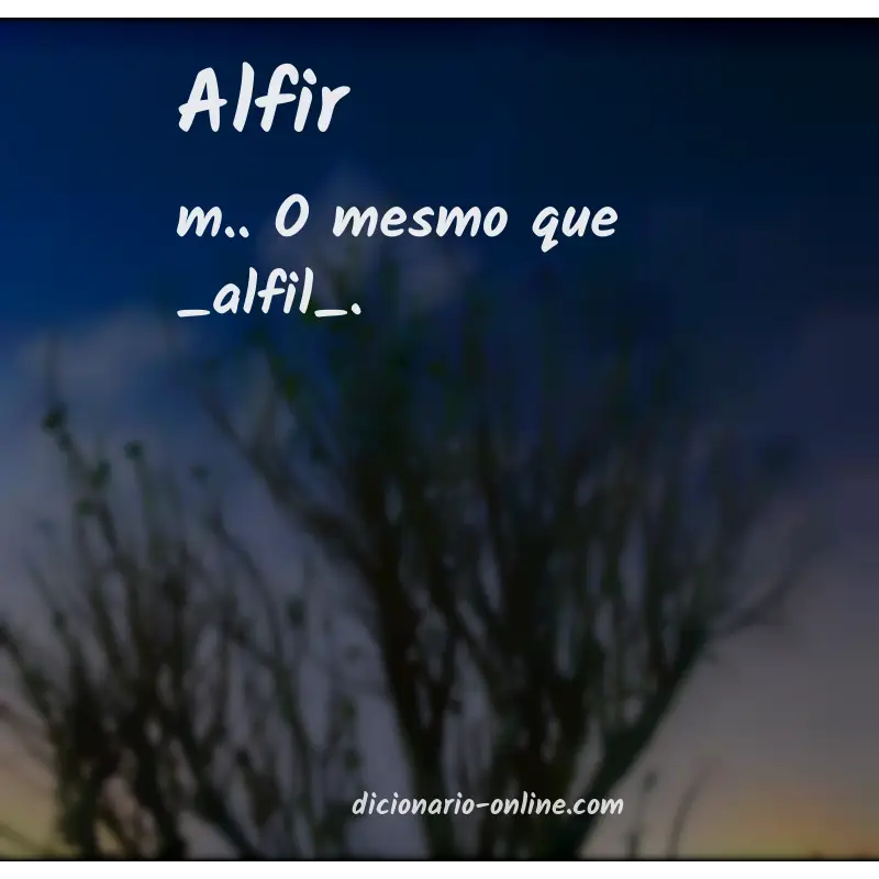 Significado de alfir