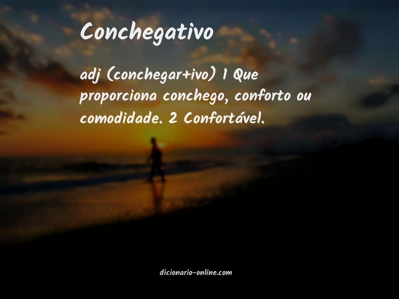 Significado de conchegativo