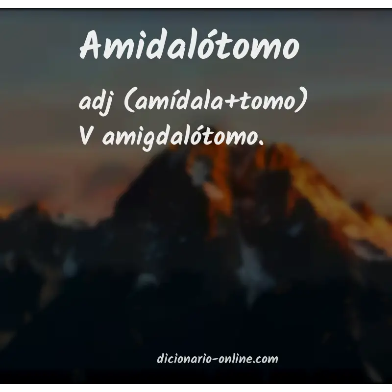 Significado de amidalótomo
