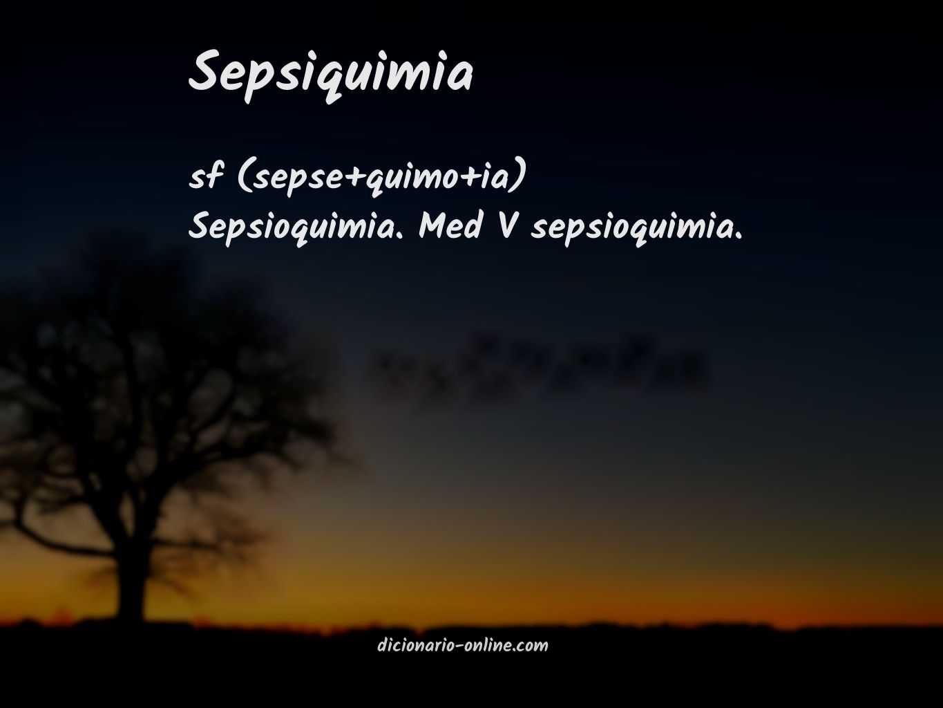 Significado de sepsiquimia