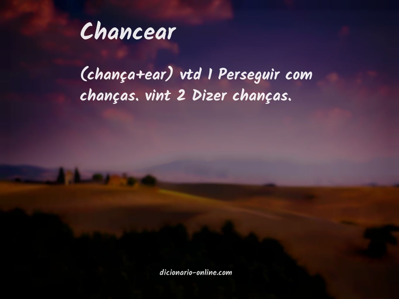 Significado de chancear