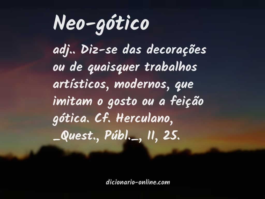 Significado de neo-gótico