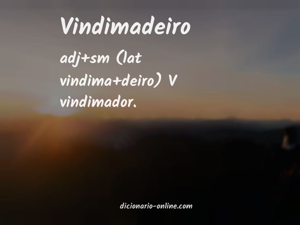 Significado de vindimadeiro